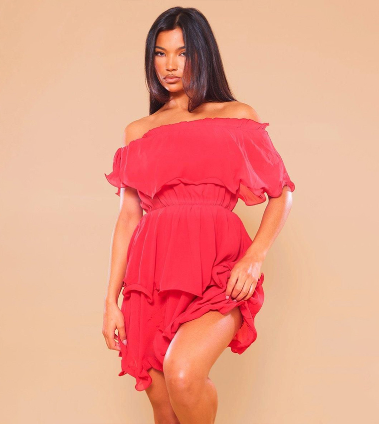 Shop pretty little thing dresses red Online Black Friday