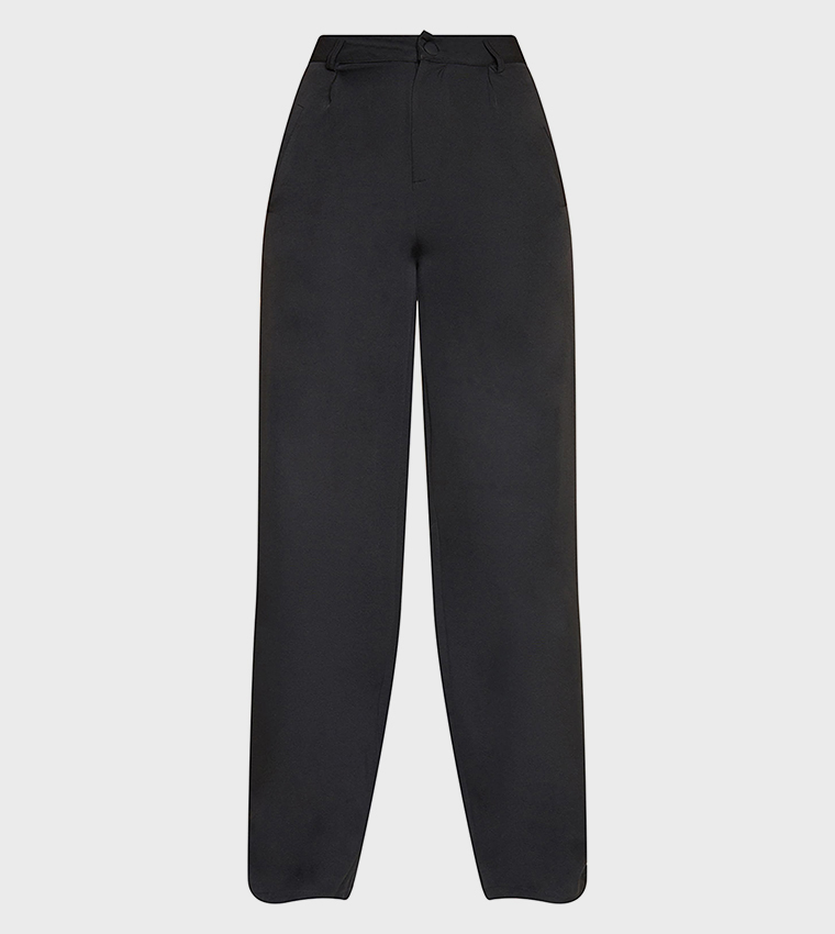 Pleat Detail Wide Leg Trousers