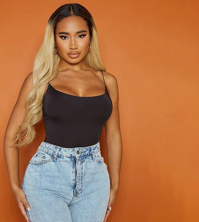 Shape Spaghetti Strap Bodysuit Top