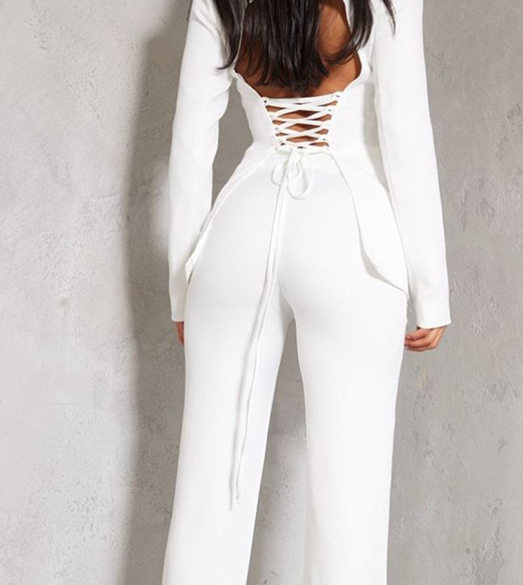 Solid High Waist Trousers