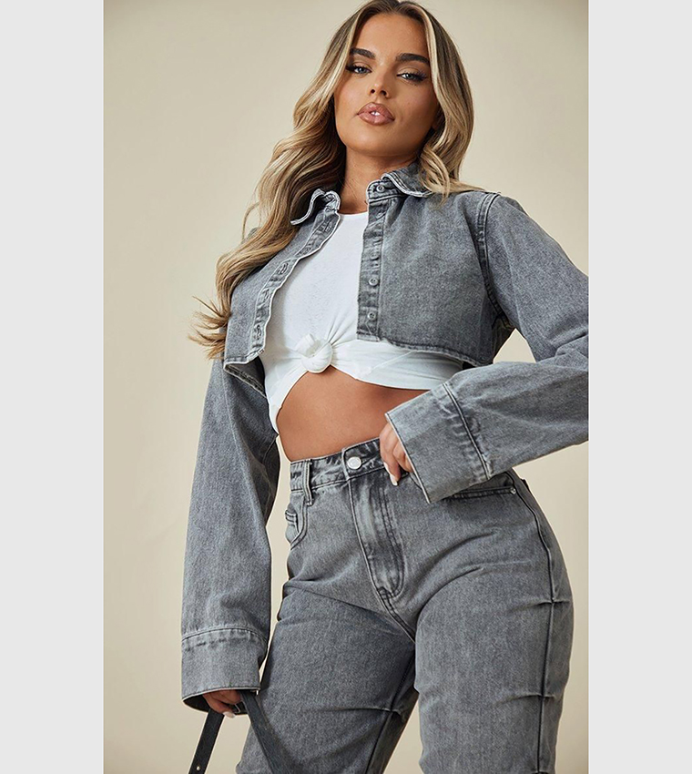 Washed Ruched Straight Fit Jeans