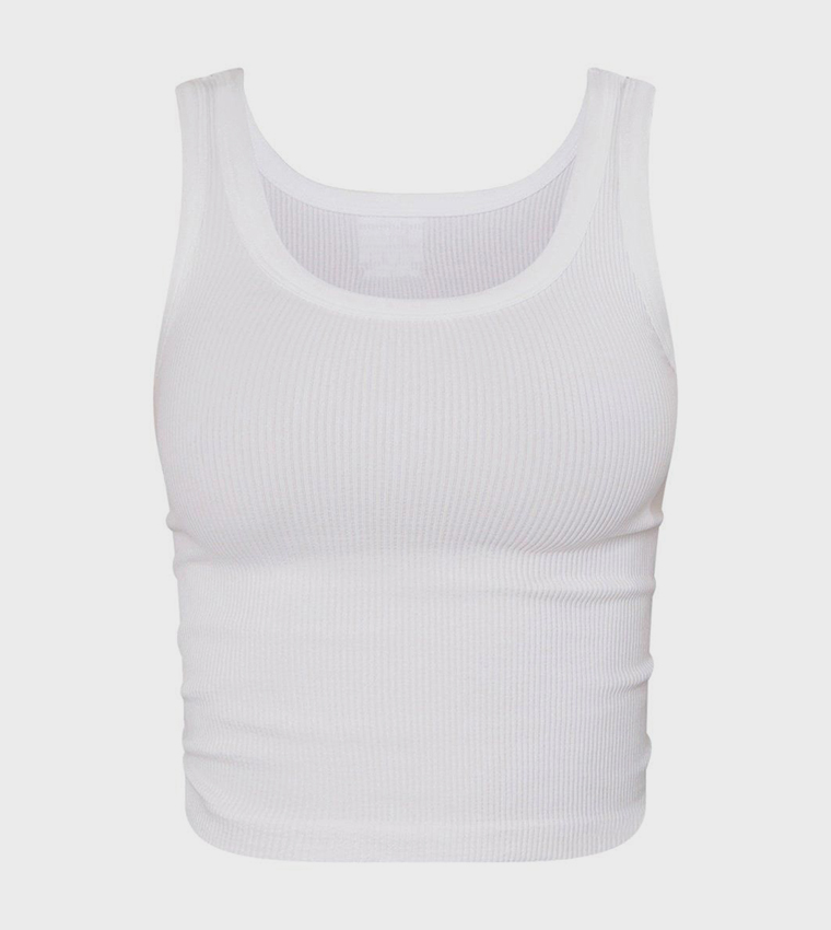 Contour Ribbed Scoop Neck Crop Top