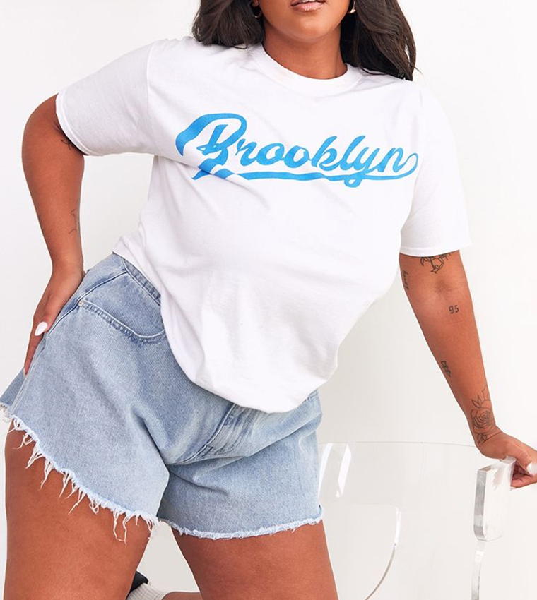 Curve Washed Floaty Denim Shorts