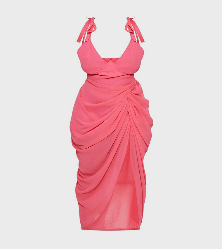 knee length dresses for ladies Saraya Midi Dress - Hot Pink
