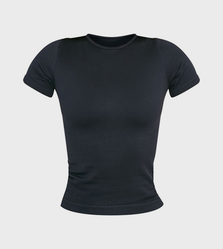 Seamless Longline Short Sleeves Top
