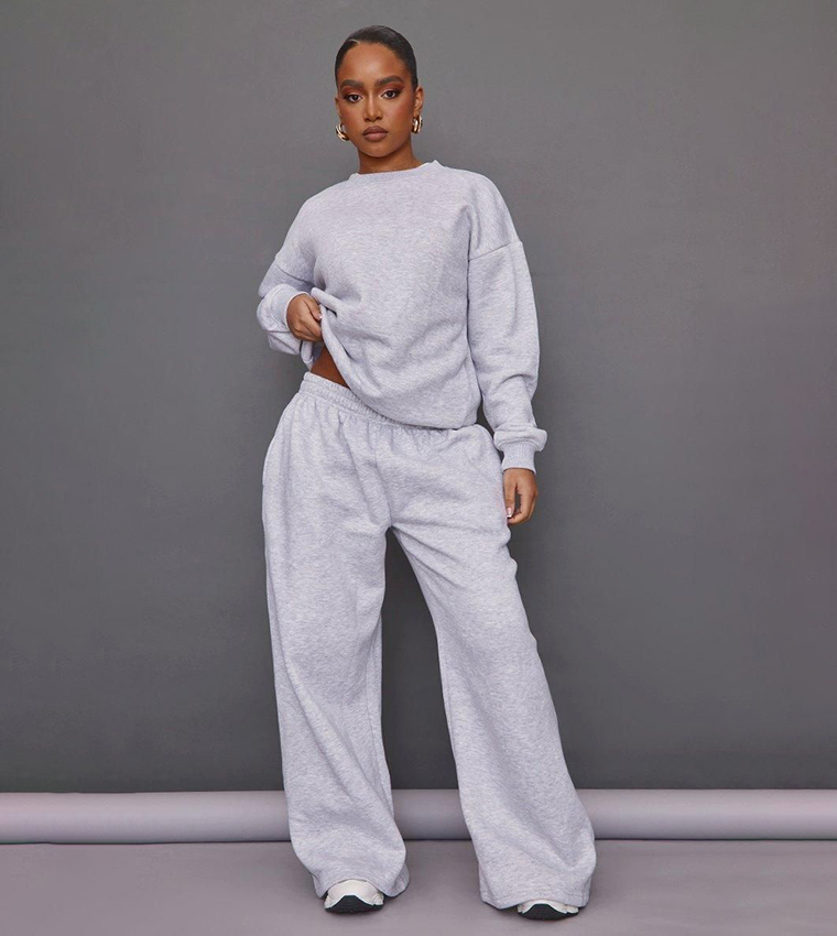 Petite Solid Super Wide Leg Sweatpants