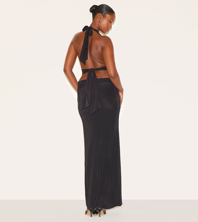 Slinky Extreme Plunge Maxi Dress
