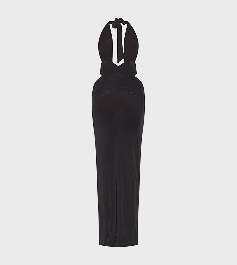 Slinky Extreme Plunge Maxi Dress