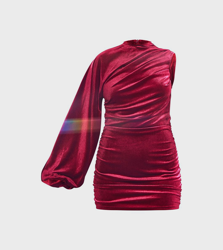open lace back dress Ila Velvet Mini Dress main image 1
