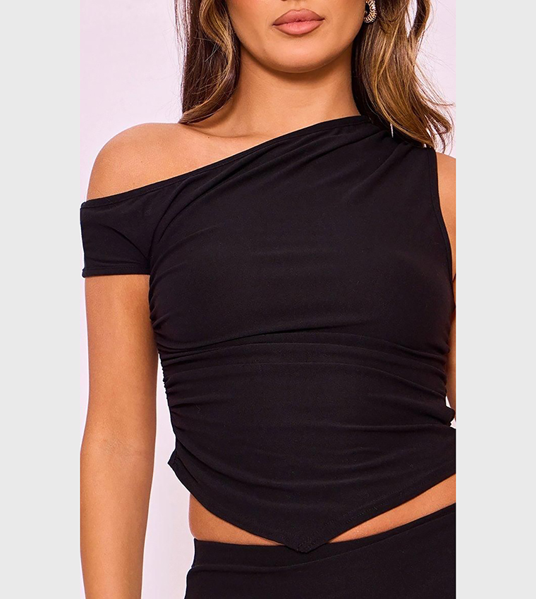 Soft Touch Sleeveless Asymmetric Hem Top