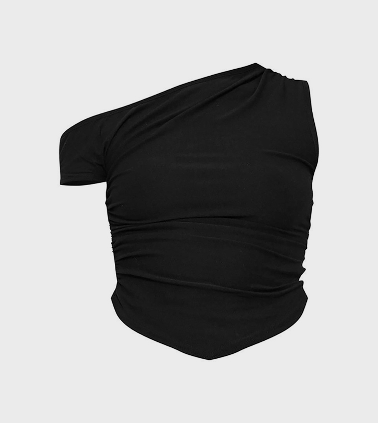 Soft Touch Sleeveless Asymmetric Hem Top