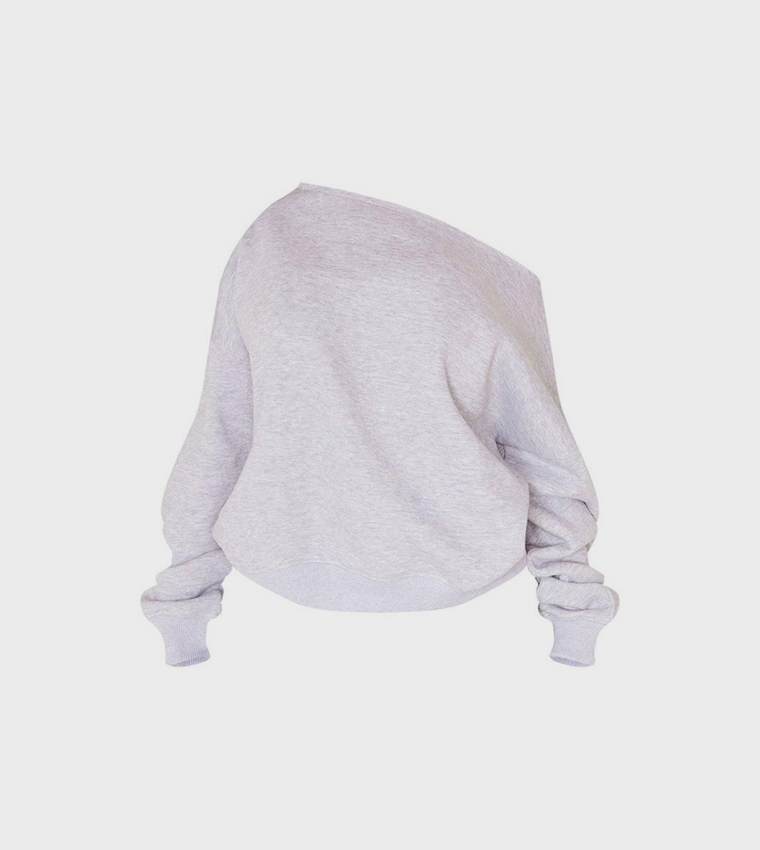 Shape Raw Edge Slouch Sweatshirt