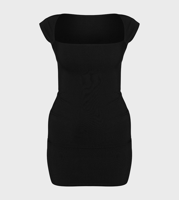 Stretch Square Neck Mini Dress