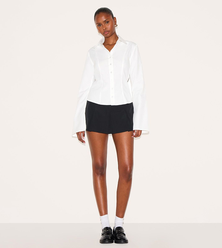 Tailored Woven Box Pleat Skater Skort