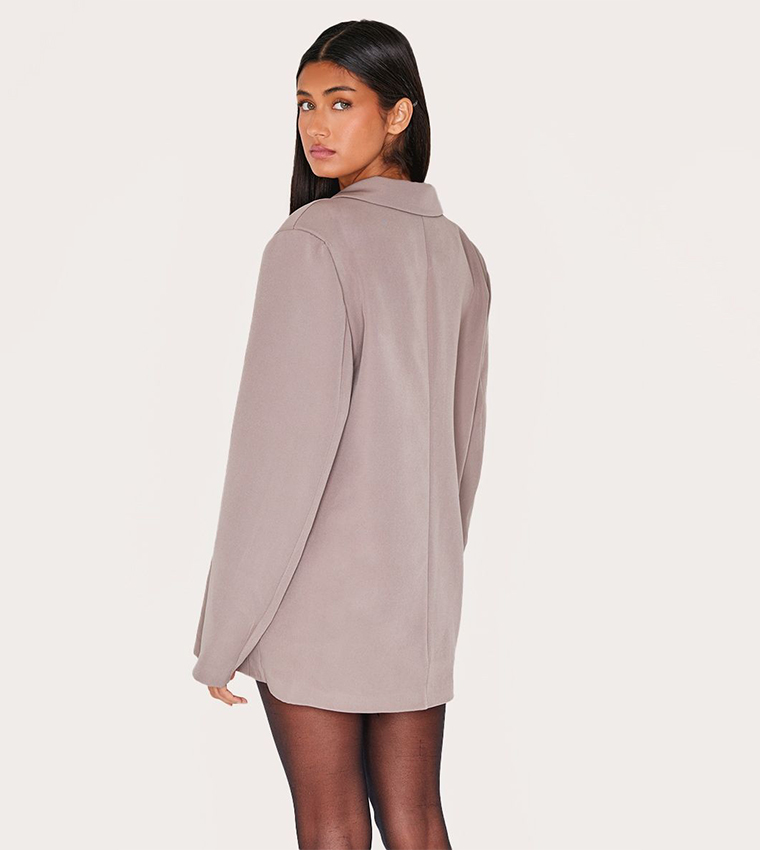 Cappuccino Minimal Single Breasted Blazer