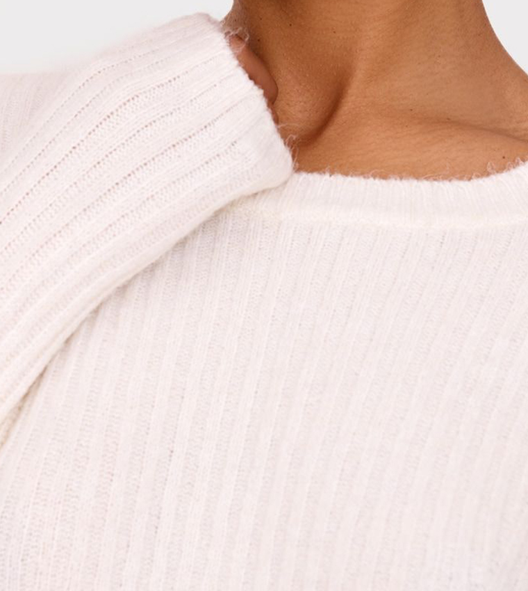 Ribbed Long Sleeves Knit Mini Dress