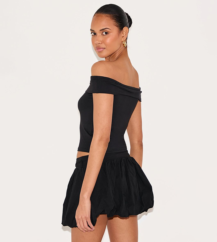 Modal Bardot Crop Top