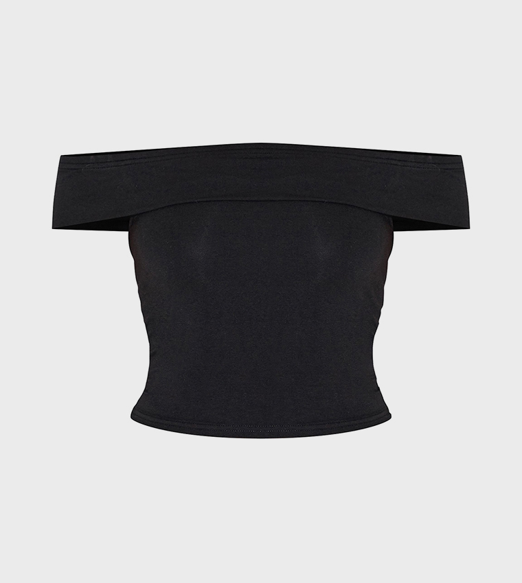 Modal Bardot Crop Top