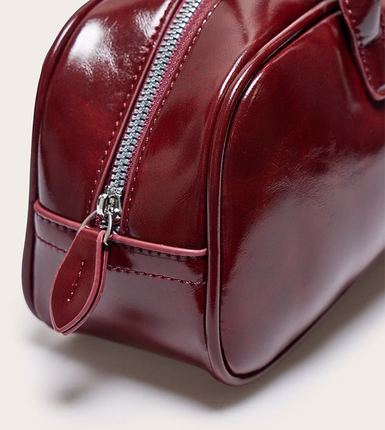 Patent PU Baguette Shoulder Bag