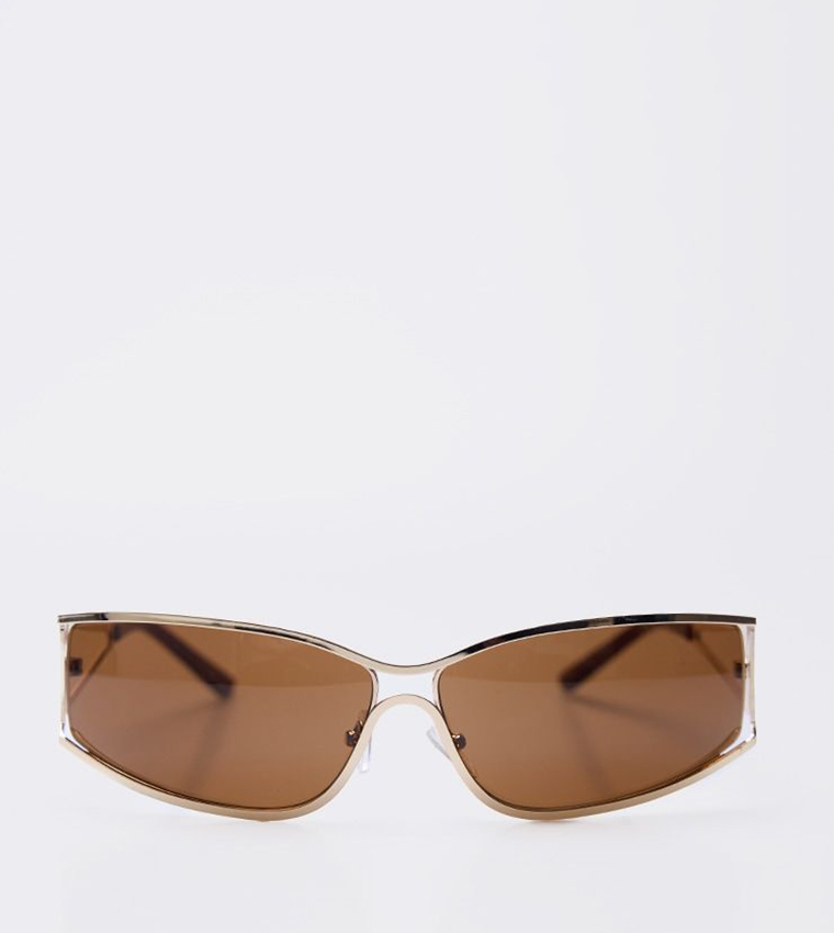 Trim Frame Visor Sunglasses