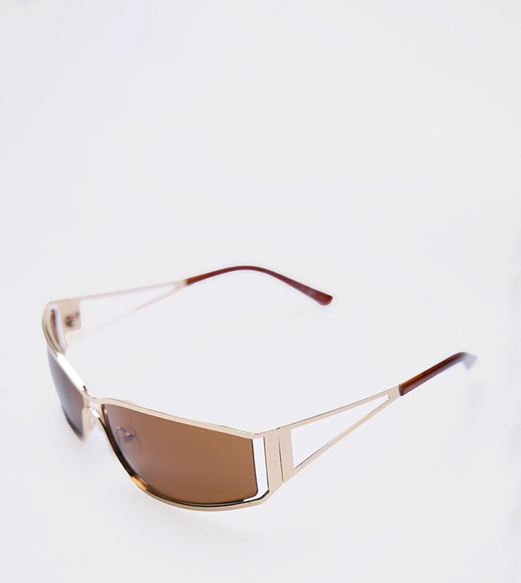 Trim Frame Visor Sunglasses