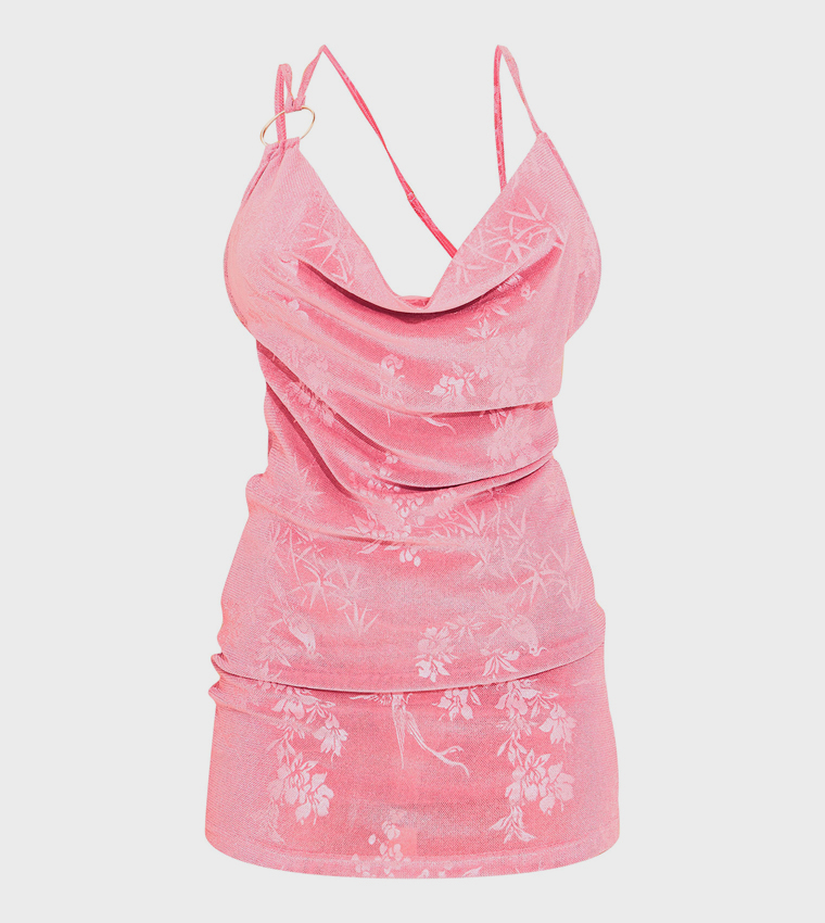 Printed Strappy Mini Dress