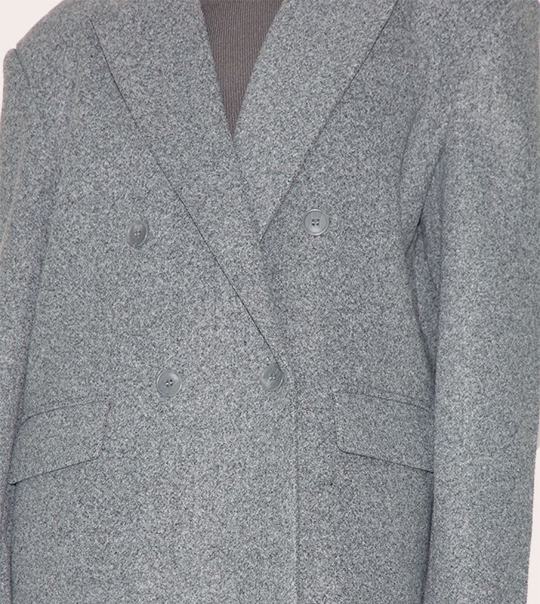 Structured Extreme Oversized Double Breasted Coat