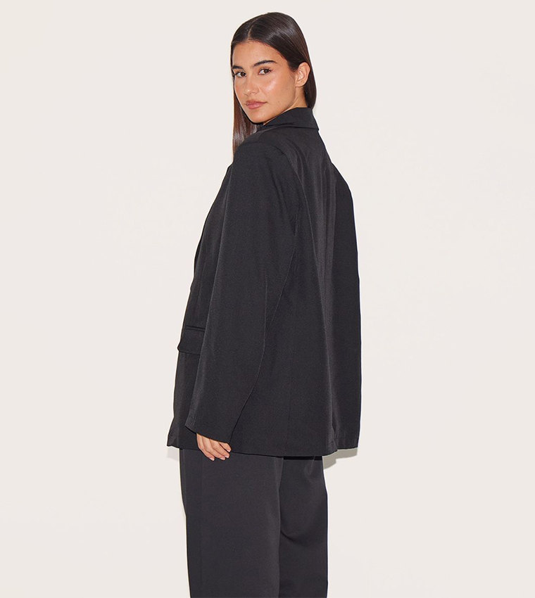 Seam Detail Structured Oversized Blazer