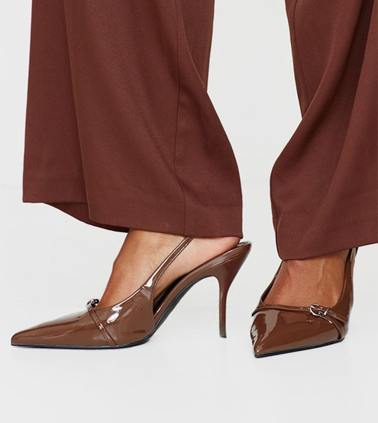 PU Pointed Toe Heel Pumps