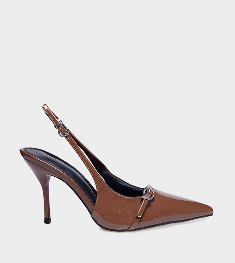 PU Pointed Toe Heel Pumps