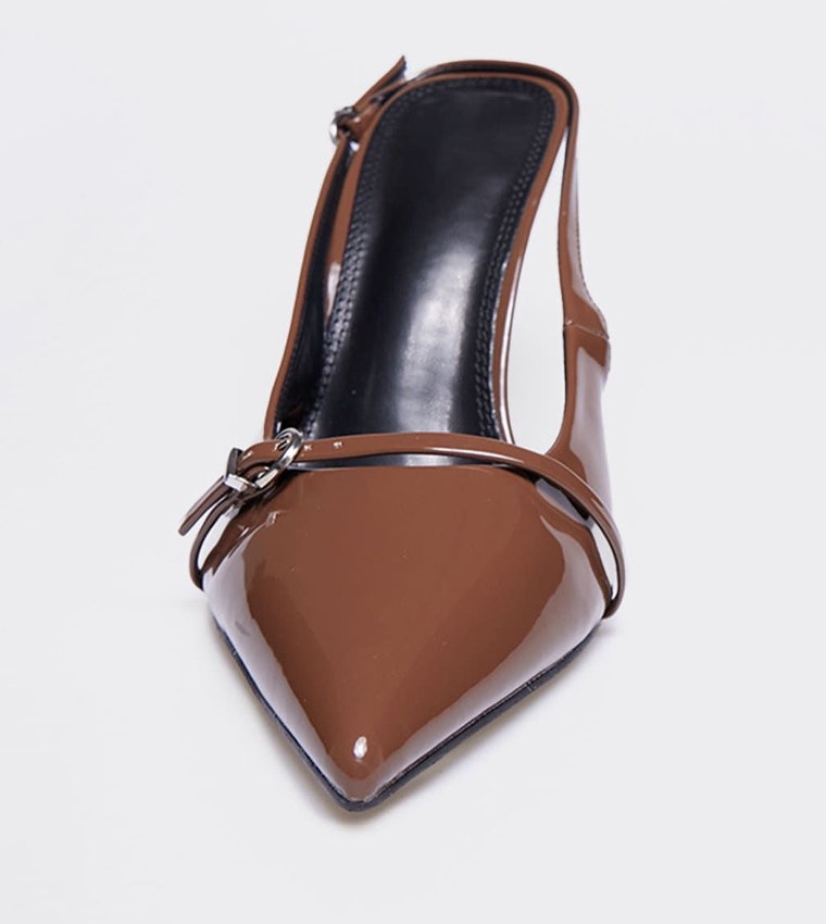 PU Pointed Toe Heel Pumps