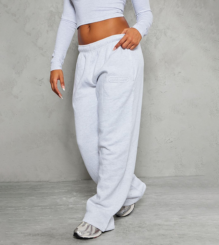 Embossed Studio Archives Wide Leg Sweatpants