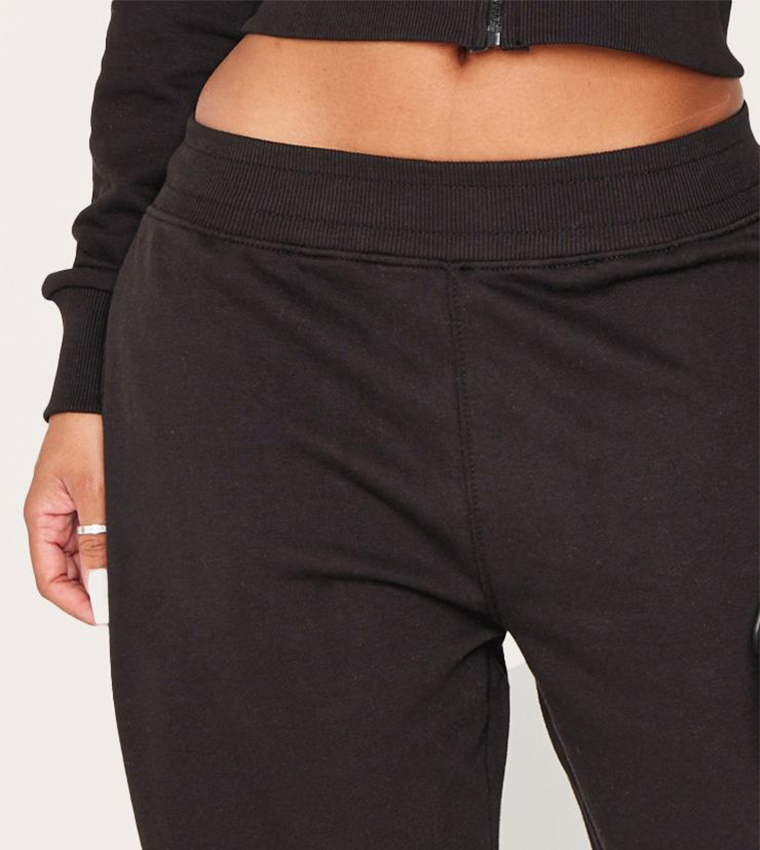Shape Waistband Detail Wide Leg Sweatpants