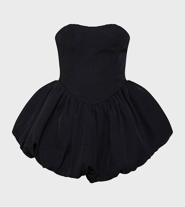 Premium Strapless Puff Ball Mini Dress