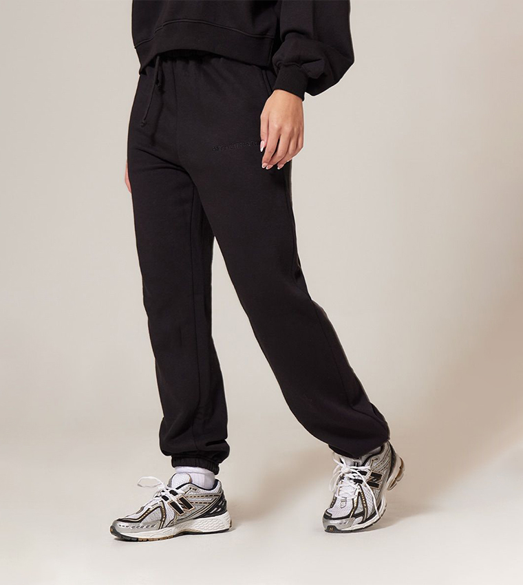 Oversized Embroidered Cuffed Joggers
