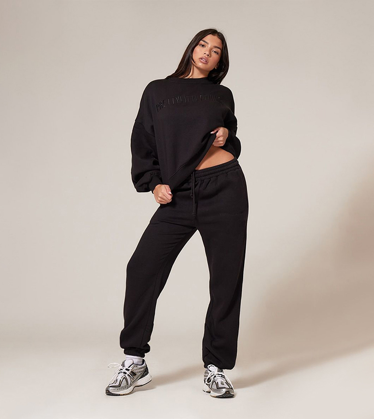 Oversized Embroidered Cuffed Joggers