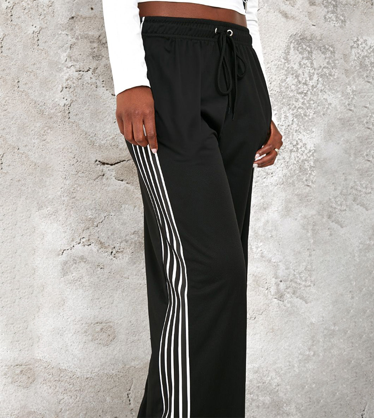 Tall Tricot Side Striped Wide Leg Sweatpants