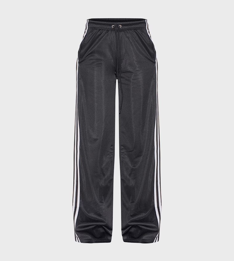Tall Tricot Side Striped Wide Leg Sweatpants