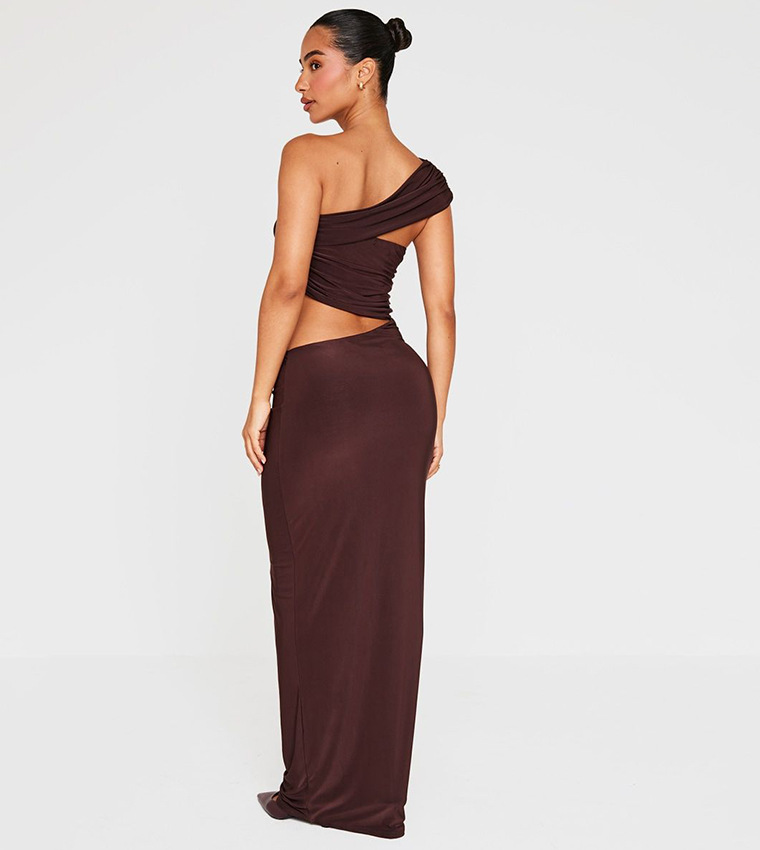 Petite Cut-Out Slinky Maxi Dress
