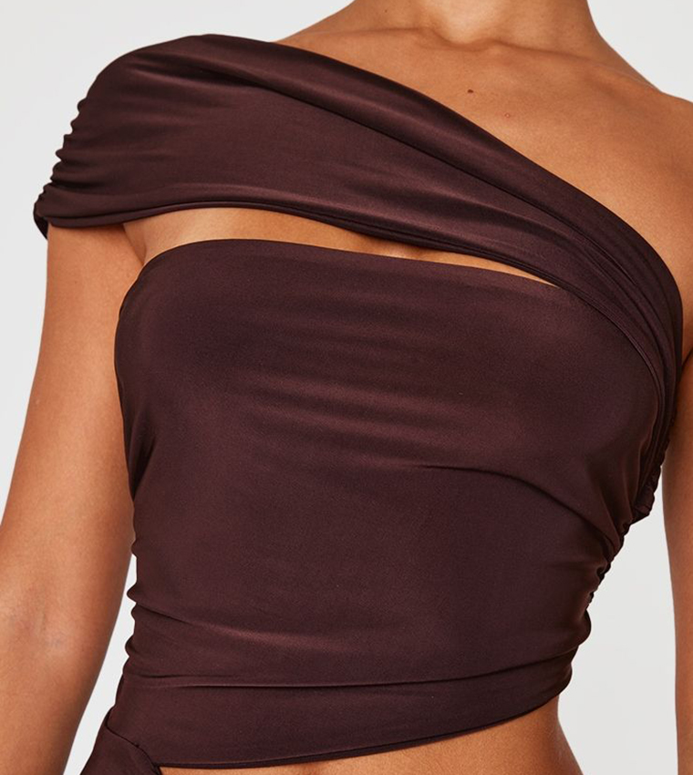 Petite Cut-Out Slinky Maxi Dress