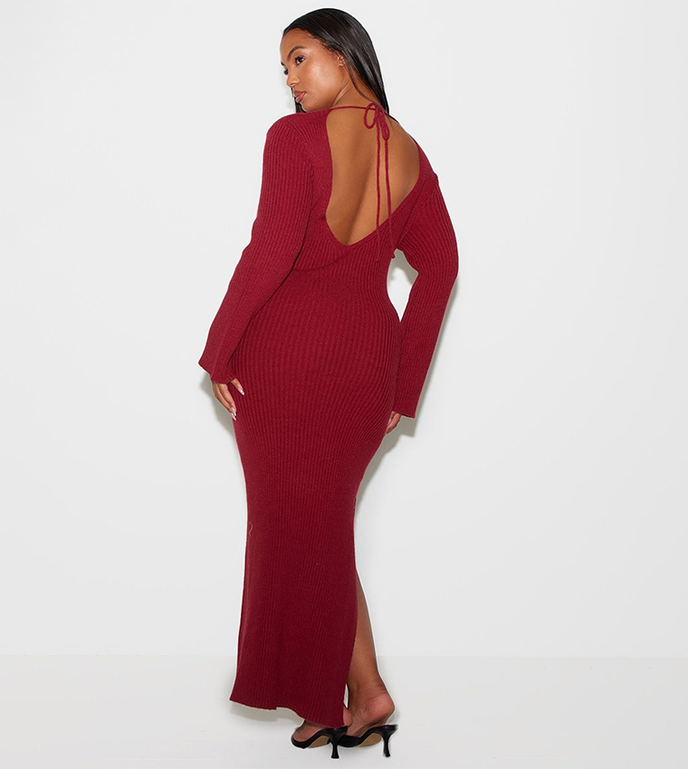 pretty little thing long red dress Red Maxi Dresses