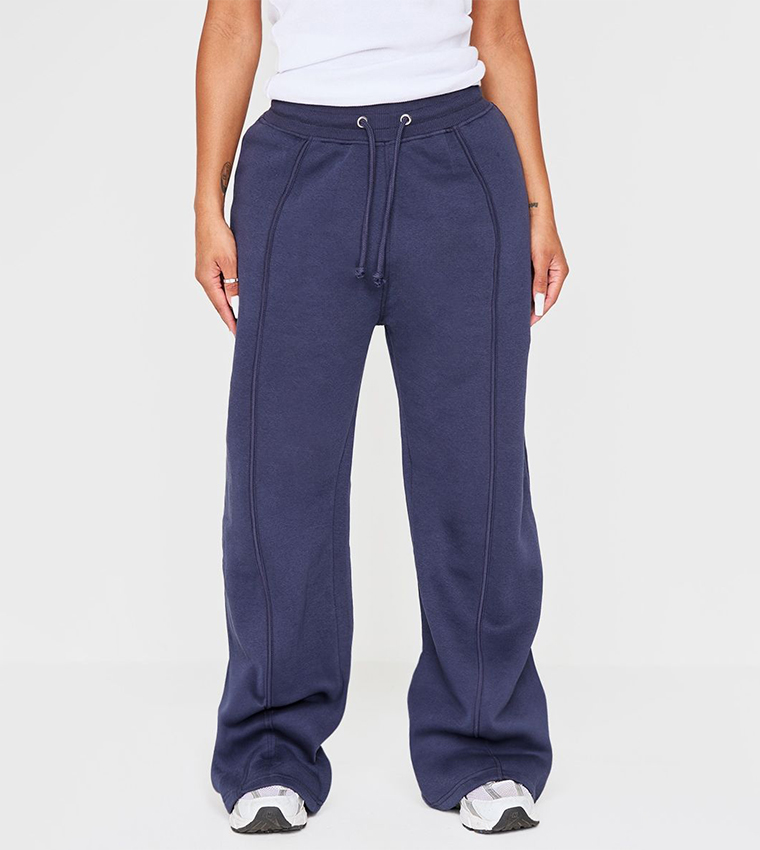 Shape Binded High Waist Wide Leg Sweatpants