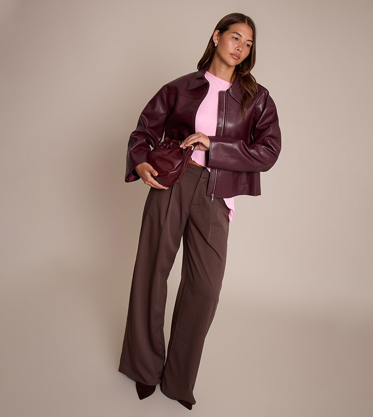 Zip-Through PU Jacket