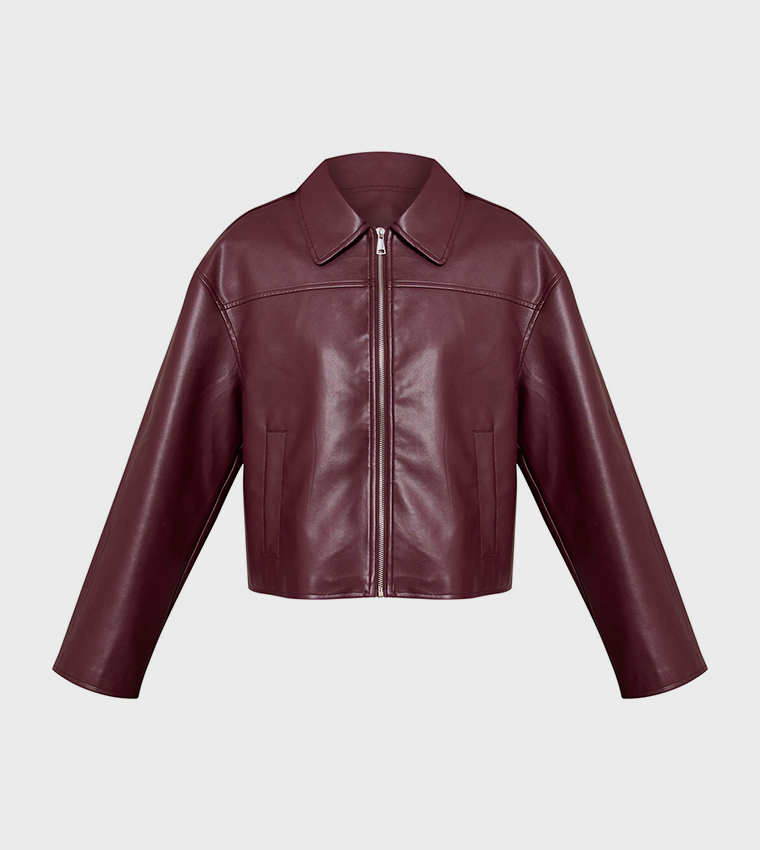 Zip-Through PU Jacket