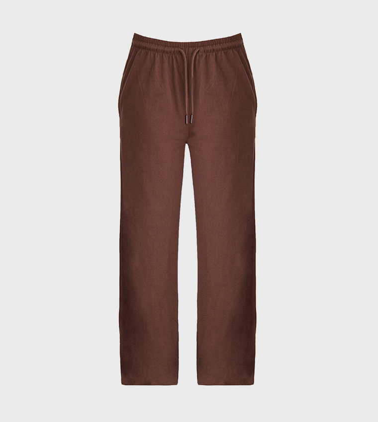 Drawstring Waist Low Rise Pants