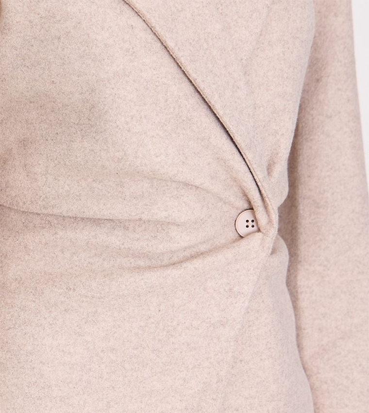 Wool Look Cinched Blazer