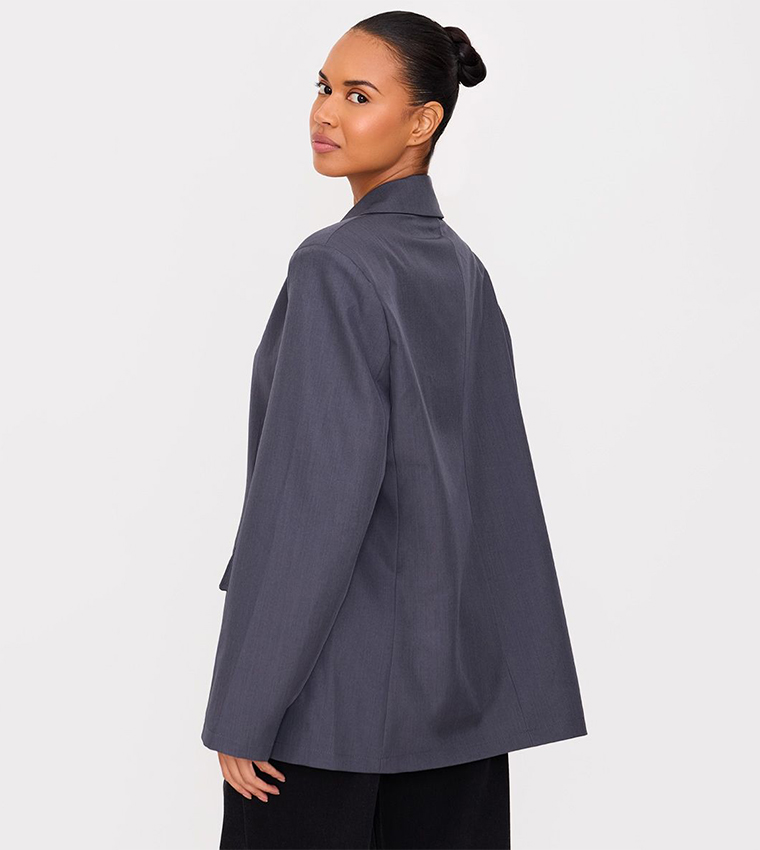Seam Detail Structured Oversized Blazer