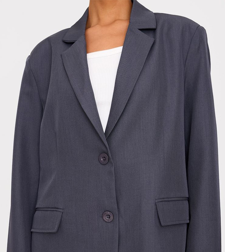 Seam Detail Structured Oversized Blazer