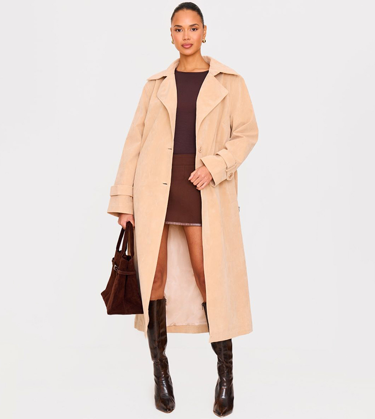Prettylittlething Ksa Trench Coat For Sale Near Me Shop Petite