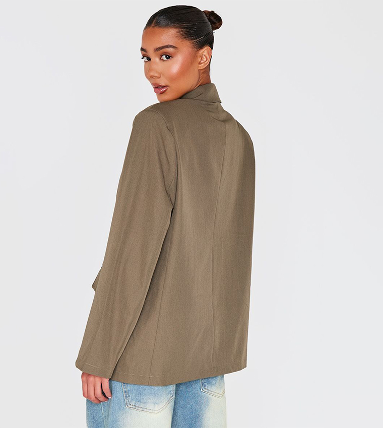 Seam Detail Structured Oversized Blazer